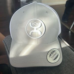 White and grey hat
